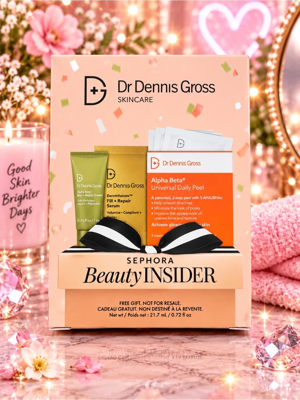 Dr Dennis Gross Sephora Beauty Insider Mini Set Peel + Pore Cream + Serum
